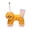 Orange, variant on KGJQ Toothbrush Holder, Cat Shape with Drain Port, Mold-Resistant Double-Hole Ceramic Organizer for Bathroom Accessory