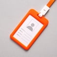 thumbnail image 2 of ionze Tool Series Clearance! Portable Colorful Employee Plastic Id Card Holder Name Tag Lanyard Neck Strap (Orange), 2 of 2