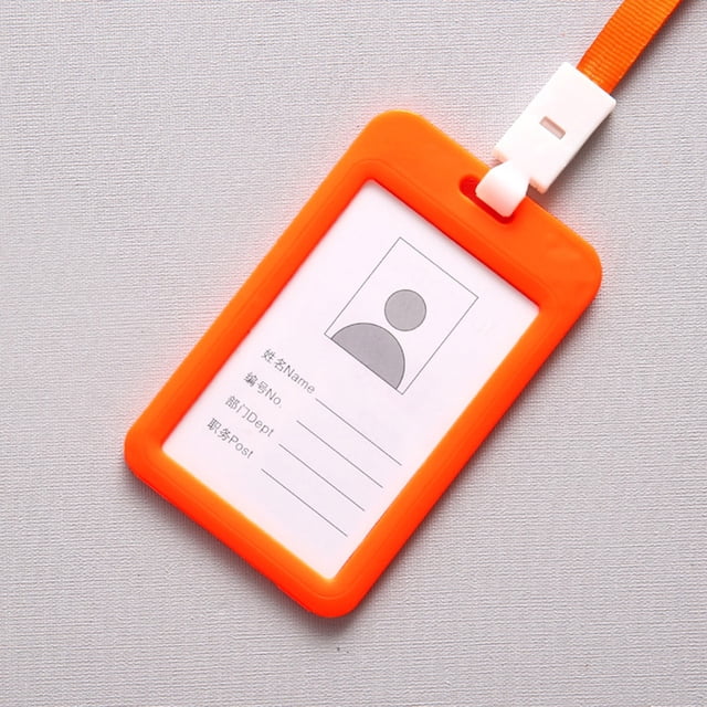 Portable Colorful Employee ID Card Holder Name Tag Lanyard Neck Strap Hard Baseball Protectors Note Organizer Business Organizer Holder Immunization for Dogs Sleeves for Cards