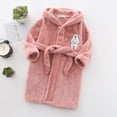 thumbnail image 2 of TOWED22 Boys Girls Towel Robe Soft Terry Cloth Kimono Bathrobes Sleepwear for Kids(Pink,3-4 Y), 2 of 7