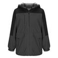 thumbnail image 2 of Tdoqot Womens Snow Jackets Waterproof- Midweight Casual Hooded Full Zip Hiking Jacket Windbreaker Gray Size XS, 2 of 5