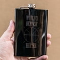 thumbnail image 3 of 8oz BLACK World's Okayest Hunter Flask L1, 3 of 3