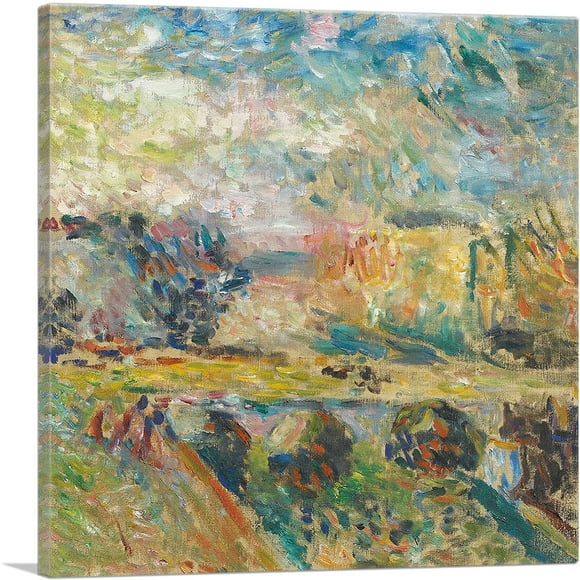 ARTCANVAS Le Pont 1901 Canvas Art Print by Henri Matisse - Size: 26" x 26" (0.75" Deep)