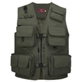thumbnail image 1 of Fishing Photography Vest Summer Multi Pockets Mesh Jackets Quick Dry Army green-XXL, 1 of 7