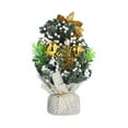 thumbnail image 3 of Mini árbol de Navidad artificial dorado festivo - Decoración de escritorio de bricolaje, 3 of 10