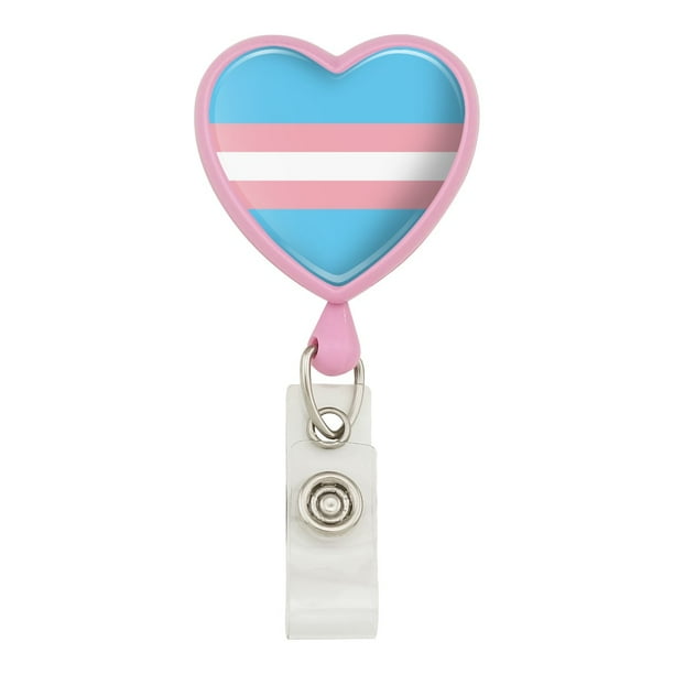 Transgender Trans Pride Flag Original Blue Pink White Heart Lanyard Retractable Reel Badge Id Card Holder Pink Walmart Com Transgender Trans Pride Flag Original Blue Pink White Heart Lanyard Retractable Reel Badge Id Card Holder Pink Walmart Com