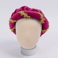 thumbnail image 4 of vlrwzc Purple Renaissance Beret Hat Medieval Themed Event Headwear, 4 of 7