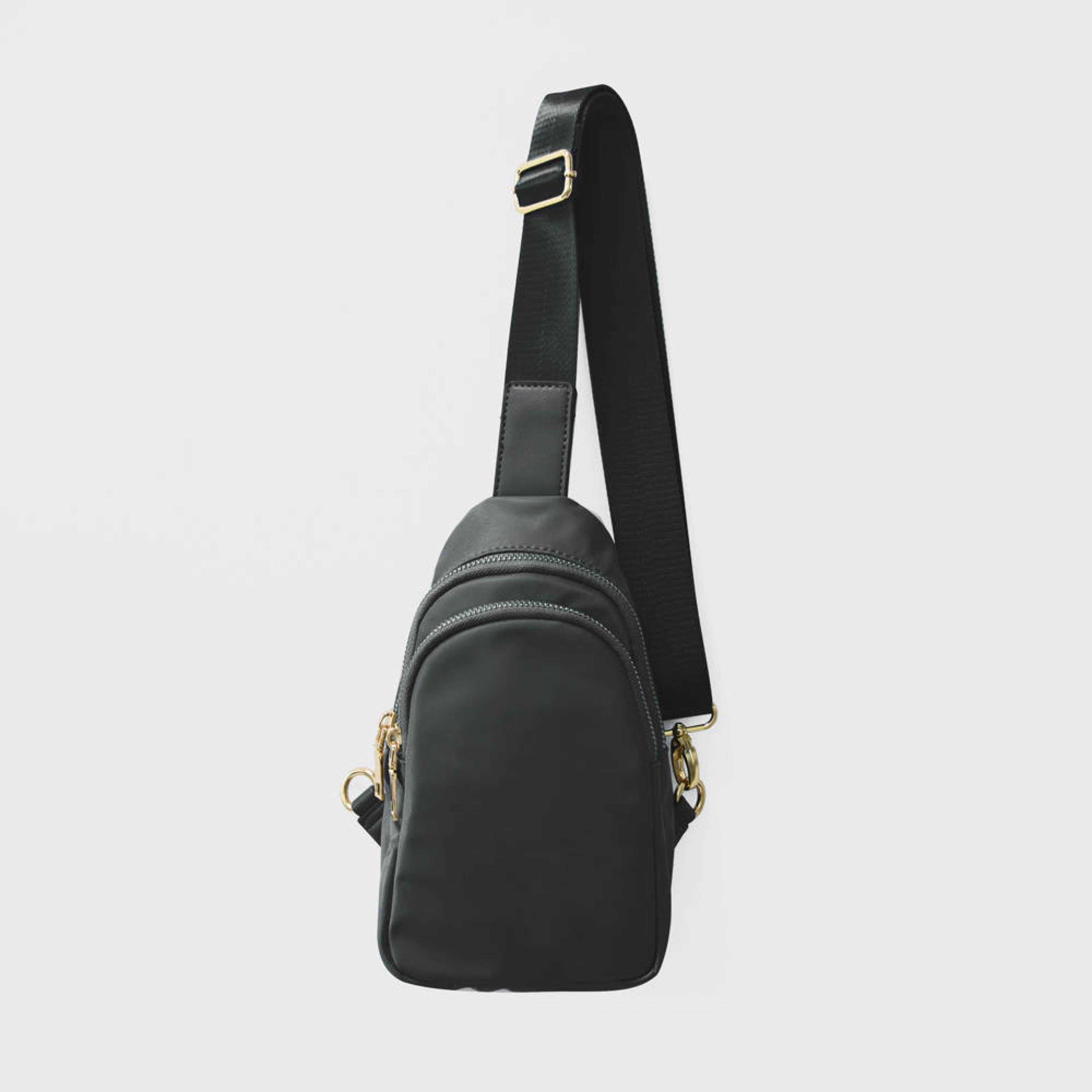 The River | Nylon Sling Bag Black