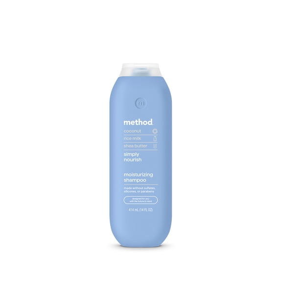 Method Moisturizing Shampoo, Simply Nourish - Hydrates and Revives Dry Hair, Safe for Color-Treated Hair – Sulfate Free and Cruelty Free - 14 fl oz
