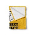 thumbnail image 2 of Fitness Soft Flannel Fleece Throw Blanket, Best Project is You Phrase with Weightlifter Fit Body Concept, Cozy Plush for Indoor and Outdoor Use, 60" x 80", Marigold Dark Blue White, by Ambesonne, 2 of 6