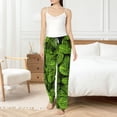 thumbnail image 6 of Lsque Tiny Green Fern Leaves Print Women's Pajama Pants, Lounge Pant - Comfortable Home Wear,Elastic Waistband, Stylish Design-Small, 6 of 9