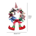 thumbnail image 2 of Corona De Navidad Con Decoración De Patas De Sombrero, Corona De Piernas De Elfo De Navidad, Decoración De Navidad Colgante Para Puerta Delantera Para Chimenea, Ventana De Pared Methold HA039100-00, 2 of 6
