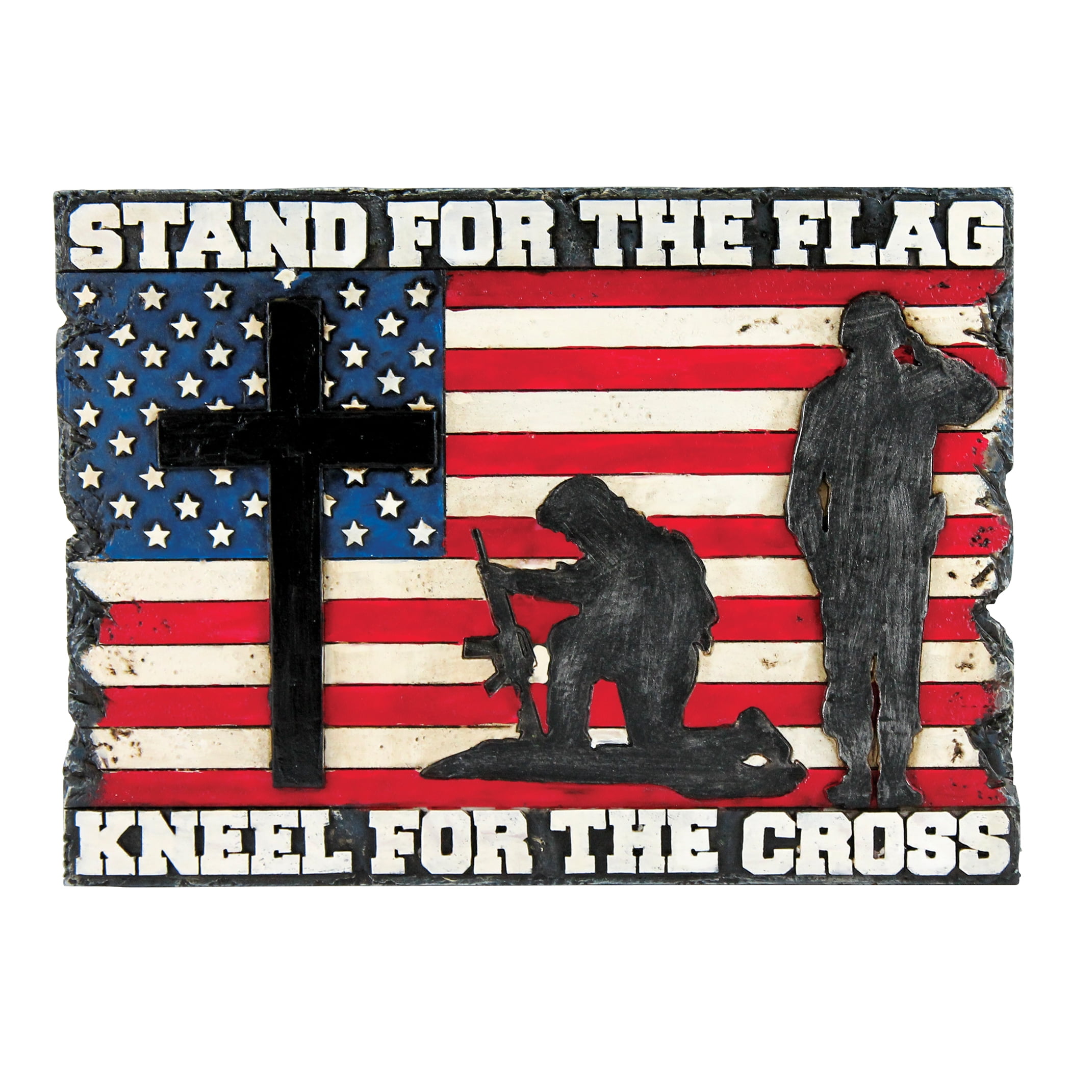 we stand for the flag and kneel for the cross