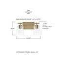 thumbnail image 4 of Capital Lighting 128521-449 Greyson 2 Light 15" Wide Bathroom Vanity Light - Brass, 4 of 7