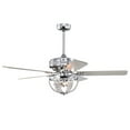 thumbnail image 4 of Warehouse of Tiffany AY13Y13CR Santana 52 in. 3-Light Indoor Polished Chrome Finish Ceiling Fan with Light Kit, 4 of 5