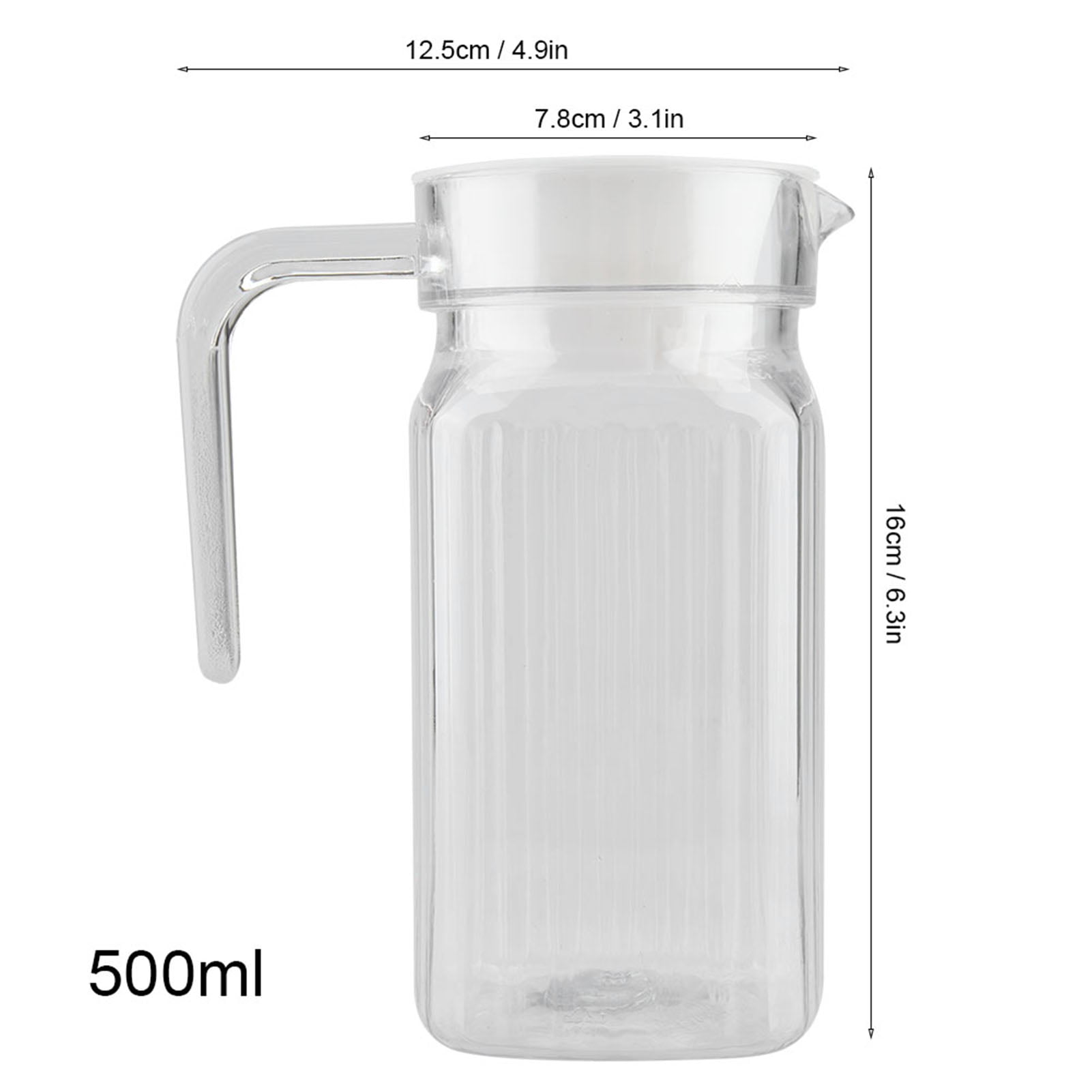 Glass Water Pitcher with Spout – 53 Oz Elegant Serving Carafe for Water,  Juice, Sangria, Lemonade, and Cocktails – Clear Glass Small Beverage  Pitcher.