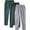 Dark Green, variant on Mens Sweatpants with Zipper Pockets and Drawstring, 3 Pack Active Tech Joggers for Men