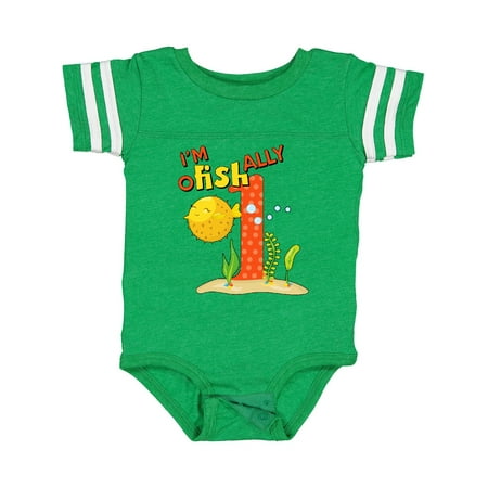 

Inktastic I m O-Fish-Ally One- Cute Puffer Fish First Birthday Gift Baby Boy or Baby Girl Bodysuit