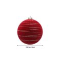 thumbnail image 3 of 6 Inch Large Flocked Christmas Ball Ornament, Textured Pattern Holiday Tree Decor for Christmas Party and Home Decoration., 3 of 9