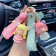 thumbnail image 3 of Llavero lindo de PVC para damas y niñas, regalo 3d para mochilas de mujer, llavero de metal, colgante de decoración, llave de coche, incluye una bolsa de regalo, verde Feliz Sencillez, 3 of 5