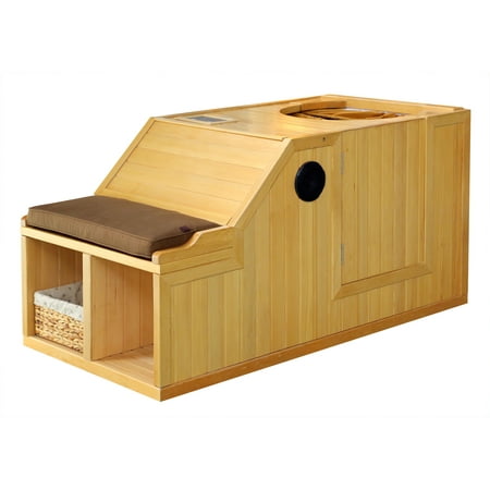 Radiant Saunas Serenity Personal Half Sauna with FAR Infrared Carbon Heaters, Audio System, Solid Canadian