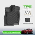 thumbnail image 2 of Floor Mats for Acura RDX 2019-until now Car Mats for Acura RDX 1st & 2nd Row TPE All-Weather 3 Pcs, 2 of 9
