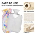thumbnail image 4 of 2L Hot Water Bottle with Soft Velvet Cover PVC Hot Water Bag for Pain Relief Long-Lasting Warmth Abstract Rainbow Colors, 4 of 8
