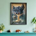 thumbnail image 2 of Cuadros Decorativos Mujer lobo completo taladro redondo mosaico DIY pared arte imagen de decoración de diamantes de imitación Ehuebsd Nuevos Originales, 2 of 8