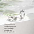 thumbnail image 3 of 925 Sterling Silver Small Huggie Hoop Earrings for Women, Hypoallergenic Dainty Hoops for Women, 3 of 5