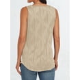 thumbnail image 5 of Women'S Dressy Business Casual Tank Tops Summer Sleeveless Trendy Blouses Flowy Work Shirts Apricot XS, 5 of 7