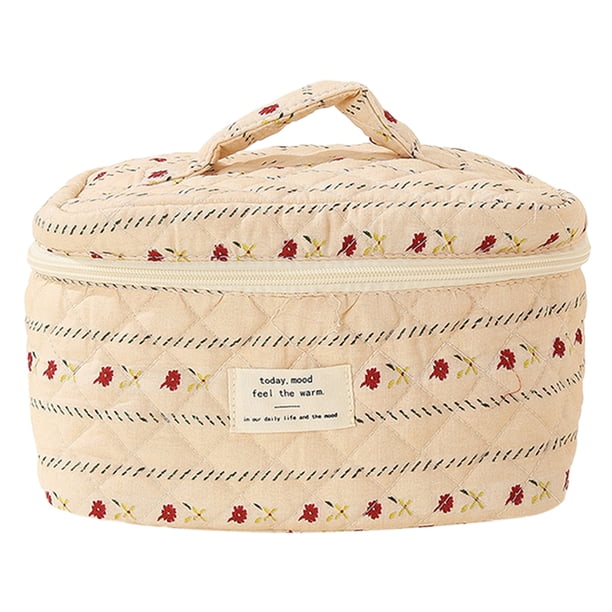 Bolso de Maquillaje Acolchado WDOplteas Gran Capacidad Algodón Mujer