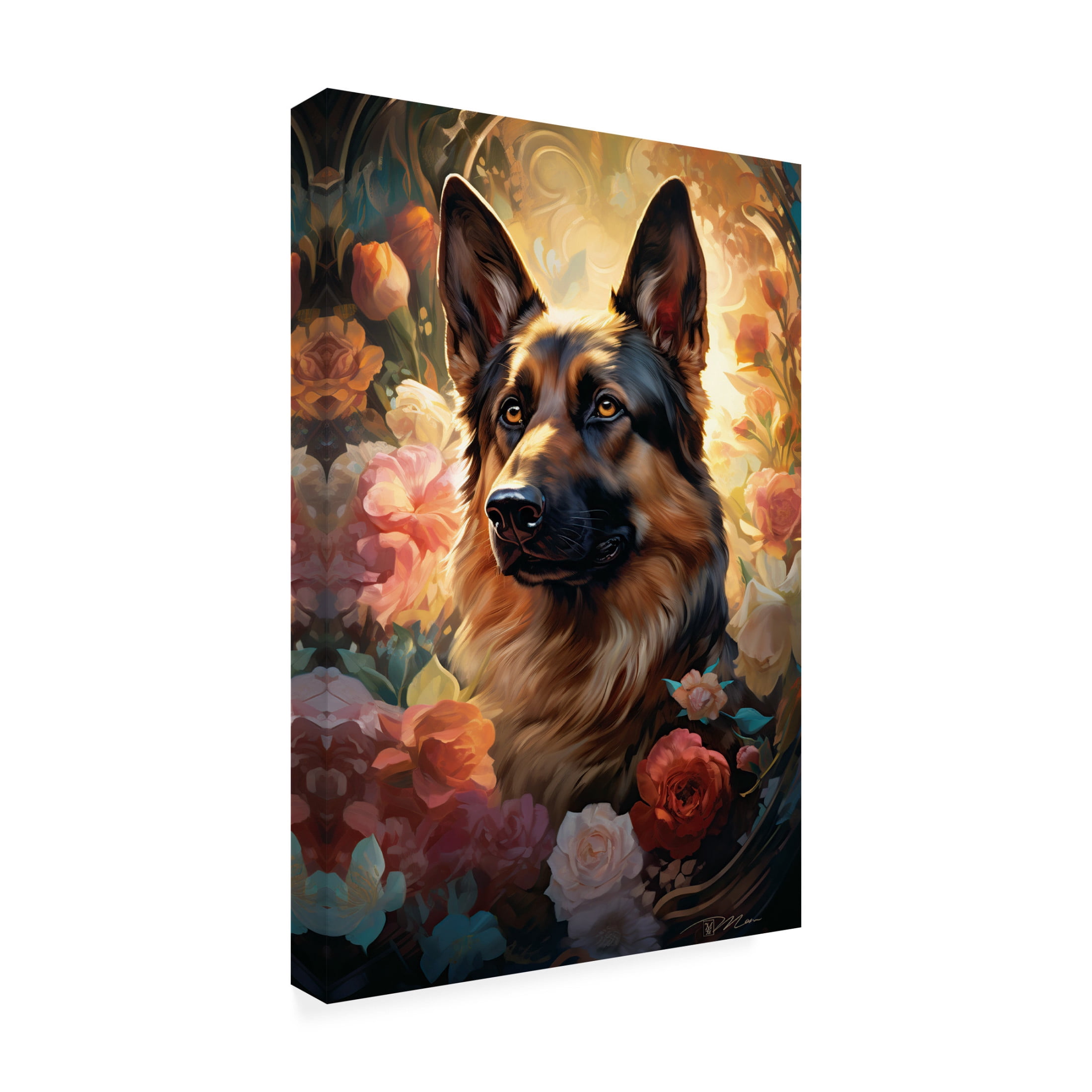 Canvas Wall Art - Momart 'Dog Fairy Tale 6' Wall Art for Living Room, Bedroom, or Office Décor by Trademark Fine Art - 12 x 19 Inches