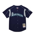 thumbnail image 2 of Men's Mitchell & Ness Ichiro Suzuki Navy Seattle Mariners Cooperstown Collection Batting Practice Jersey, 2 of 7