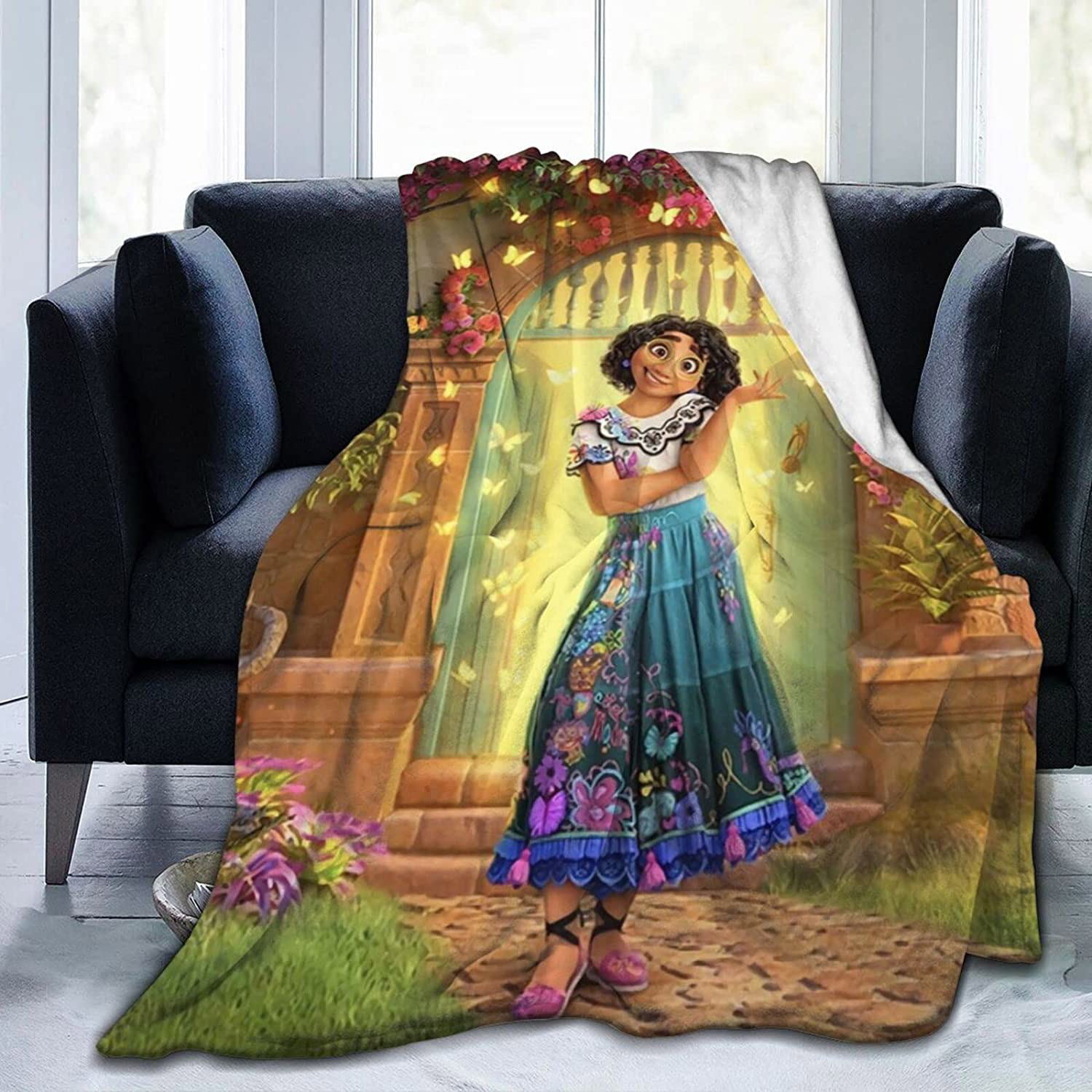 125 X 150 cm Damask Chenille Jacquard Sofa Armchair Single Bed Blanket Throw 