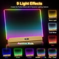thumbnail image 3 of UKEXE Rechargeable LED Note Board with 9 Color Modes - 17 Inch Glow Writing & Doodle Board, Dry Erase Light Up Memo Board for Home, Classroom & Office Decor(Woodgrain Color), 3 of 10