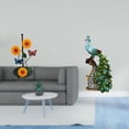 thumbnail image 2 of Elegante Porta Pañuelos Con Forma De Pavo Real Y Girasol, Escultura Antideslizante, Dispensador Vertical, Adorno De Mesa Para El Hogar, Dormitorio, Oficina Y Sala De Estar., 2 of 8