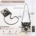 thumbnail image 7 of Tutolipy Waterproof Women's Single Shoulder Bag for Weekend Activities Travel, PU Leather Easy to Carry Crossbody Purse, Black Cat Daisy, 7 of 7