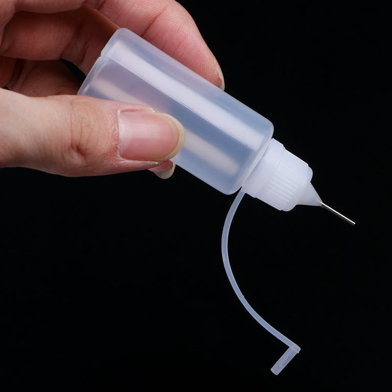 5 Pcs Needle Tip Glue Bottle Squeeze Plastic Bottle Dispensing Needle  Sealing Cap Liquid Flux Dispenser Applicator