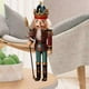 thumbnail image 4 of Wooden Nutcracker Soldier Handcraft Christmas Ornaments Desk Tabletop Decor Spear, 4 of 5