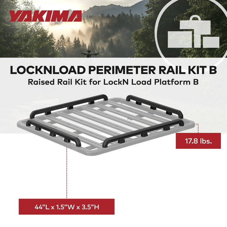 YAKIMA 60 by 54 Inch LockNLoad Perimeter Raised Rail Kit for Roof
