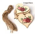 thumbnail image 2 of Corazones de madera para artesanías, ornamentos colgantes pulidos, colgante, amor, forma de corazón, cortes de arte del agujero para la fiesta de bodas DIY 30pcs Speravity HA011941-04, 2 of 7