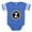 Royal Blue, variant on - Monogram Medallion Z - Cute Infant Baby Football Bodysuit