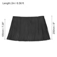 thumbnail image 2 of Unique Bargains 2 Yards 8 Inch Faux Leather Fringe Trim Tassel Fringe for Sewing, Black, 2 of 6