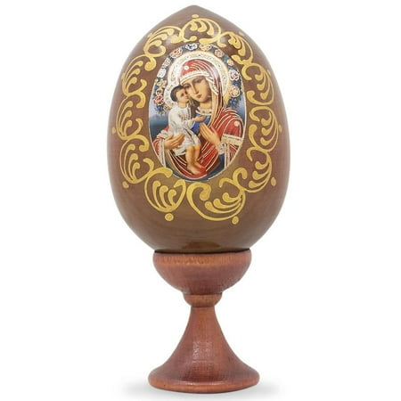 - Maria Icon Wooden Russian Easter Egg 4 Inches
