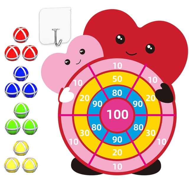 Juego de dardos JKGIFTS de 30 cm con 12 bolas adhesivas para niños de 3 a 10 años