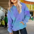 thumbnail image 6 of Mercatoo Girls Trendy Tie Dye Hoodies Teens Oversized 𝐇ooded Sweatshirts Cute Rainbow Long Sleeve Fall Winter School Hoodie, 6 of 7