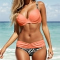 thumbnail image 2 of DHFJKG Bikini Bathing Suit Womens Swimsuits Two Piece Underwire High Cut Low Rise Swimwear Set Soft Beachwear, 2 of 6
