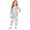 00-White9410, variant on WOYY DIY Coloring Pajamas for Girls Dinosaur Long Sleeve Top Pants Kids PJ Set, Sizes 2-9