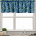 thumbnail image 3 of Ambesonne Gecko Valance & Curtain, Doodle Lizard Reptile, 55"x36", Navy Blue and Green, 3 of 7