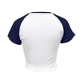 thumbnail image 5 of Bibifish Womens T-Shirts Cute Color Block Short Sleeve Tee Tops Summer Trendy Slim Fit Streetwear Basic Tee Tops Comfortable Breathable T Shirts, 5 of 5
